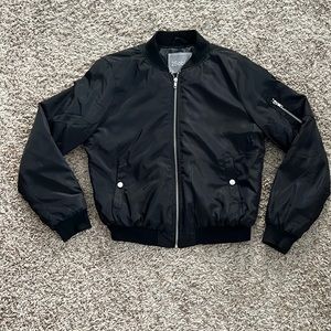 Black bomber jacket